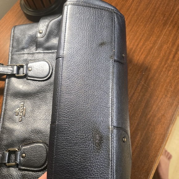 Metalic Blue Coach Tote Bag - Picture 6 of 8